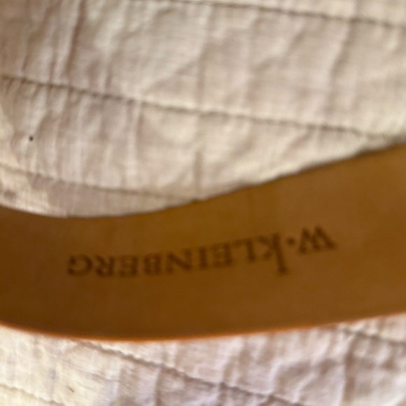 W. Kleinberg genuine leather XLarge XL belt orange womens - Picture 2 of 4
